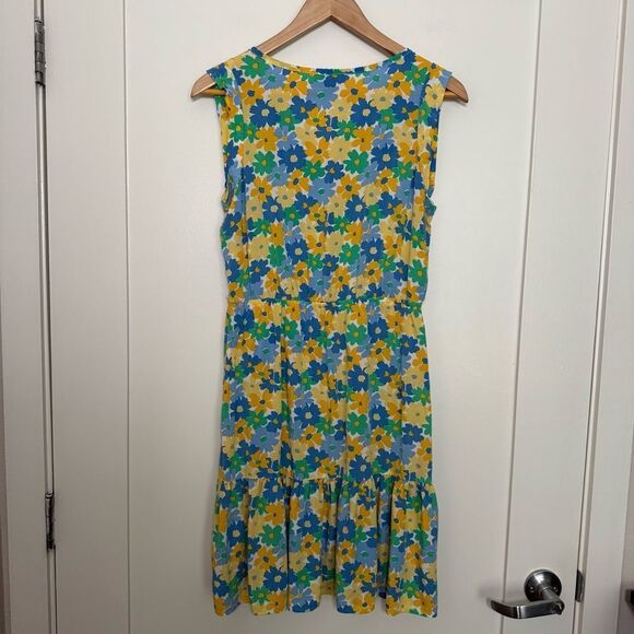 Loft Sundress Dress Size S Yellow Blue Floral Sleeveless Beach Summer Colorful - Picture 6 of 14